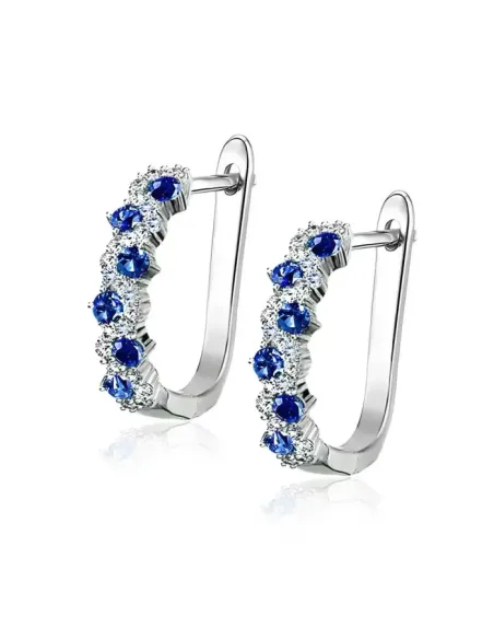 Náušnice Brillance Allegra Royal Blue se zirkony