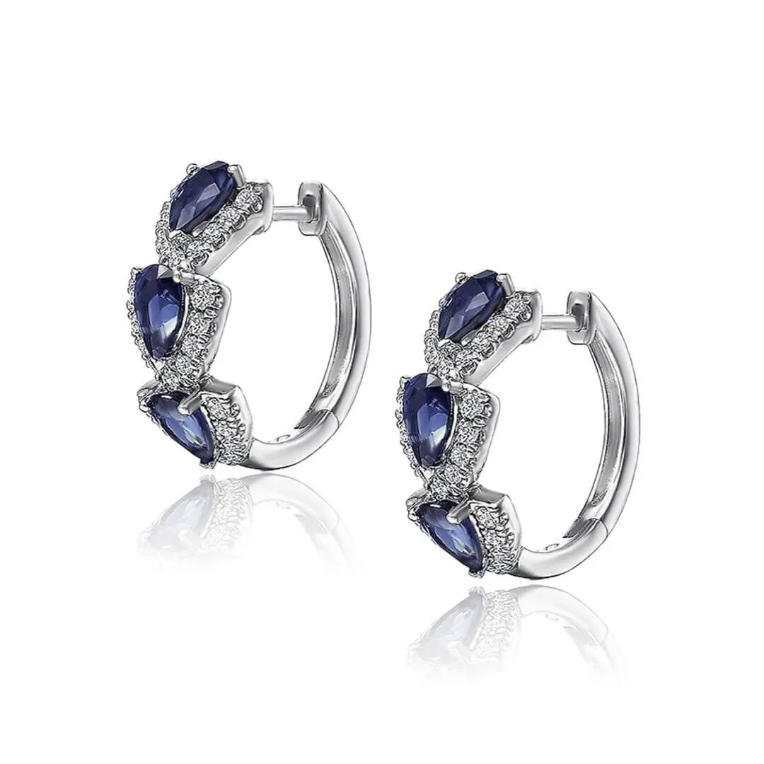 Náušnice Brillance Xenia Royal Blue