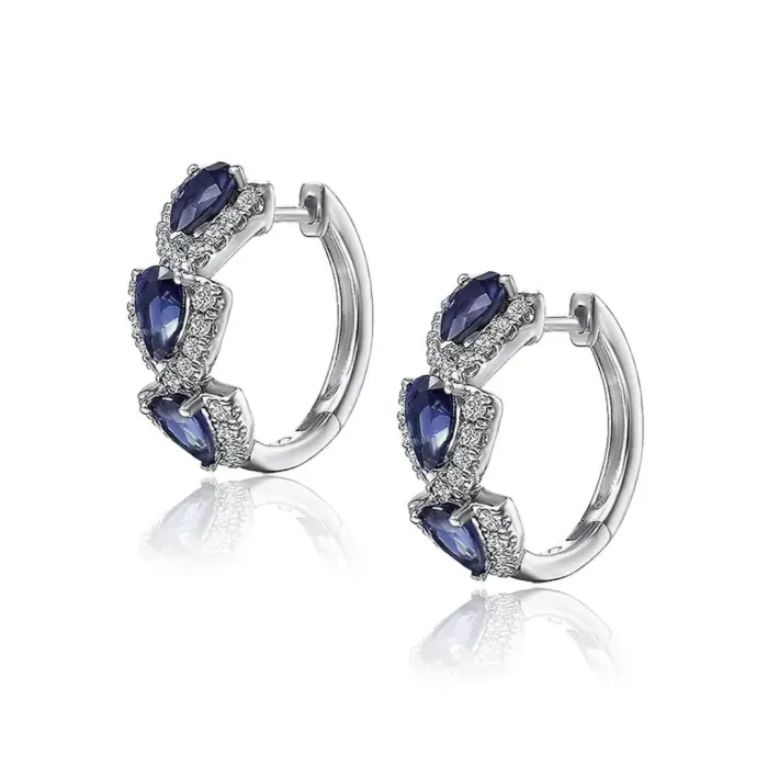 Náušnice Brillance Xenia Royal Blue