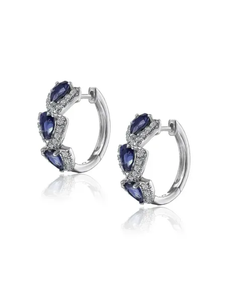 Náušnice Brillance Xenia Royal Blue