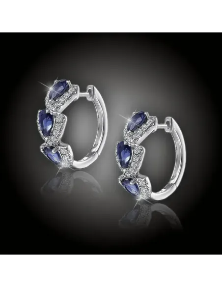 Náušnice Brillance Xenia Royal Blue