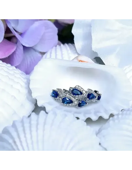 Náušnice Brillance Xenia Royal Blue