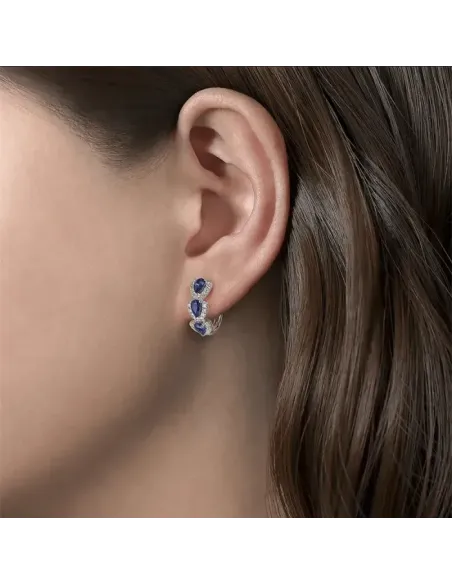 Náušnice Brillance Xenia Royal Blue