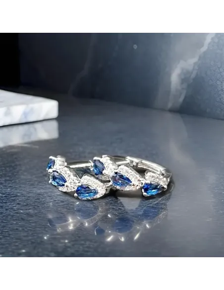 Náušnice Brillance Xenia Royal Blue