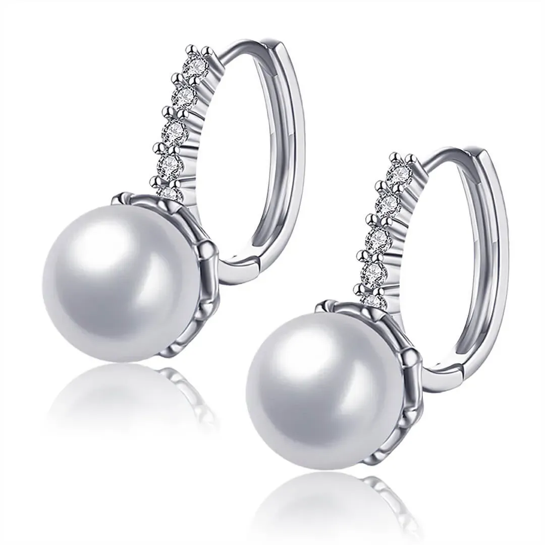 Perlové náušnice Melody White Pearl