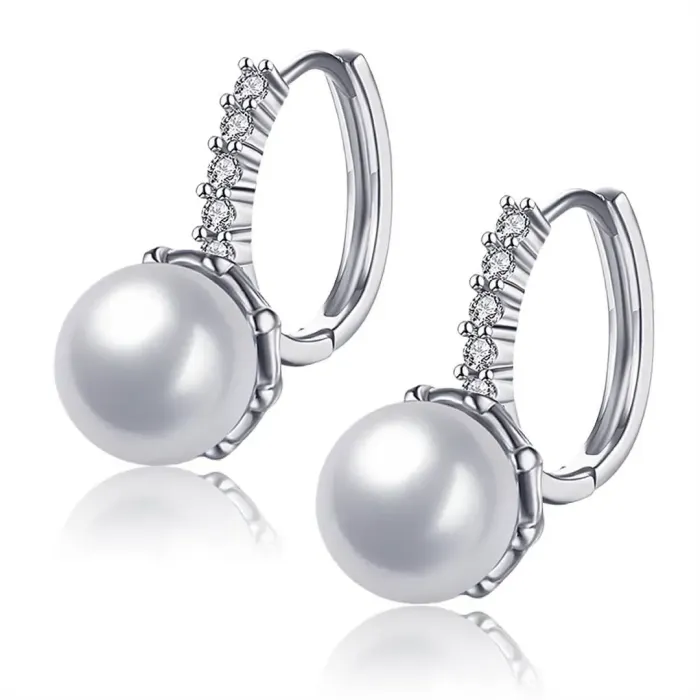 Perlové náušnice Melody White Pearl