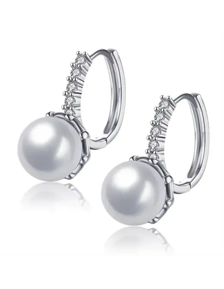 Perlové náušnice Melody White Pearl