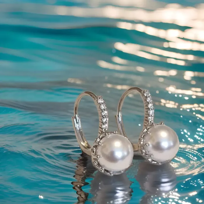 Perlové náušnice Melody White Pearl