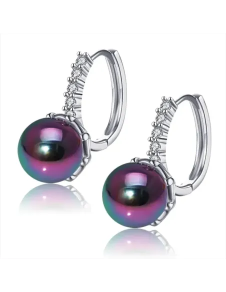 Perlové náušnice Melody Mystic Pearl zdobené zirkony