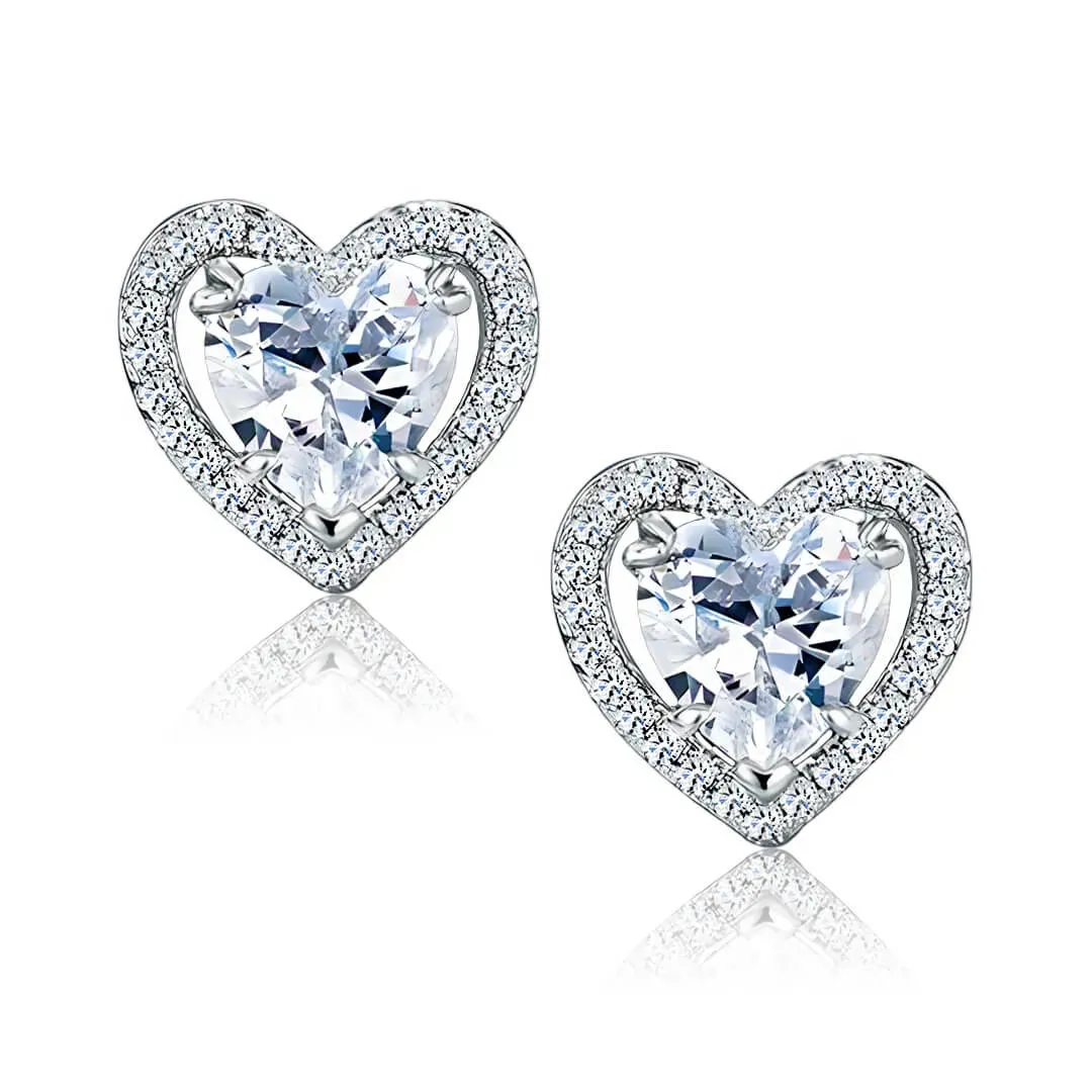 Náušnice La Diamantina Diamond Heart se zirkony