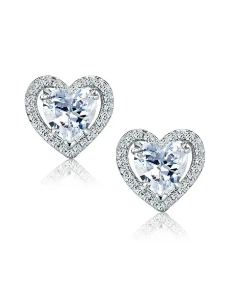 Náušnice La Diamantina Diamond Heart se zirkony