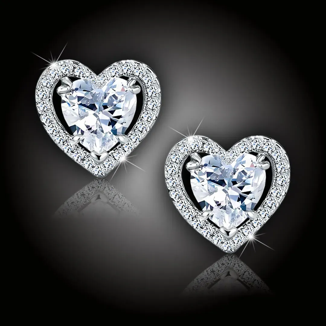 Náušnice La Diamantina Diamond Heart se zirkony 2