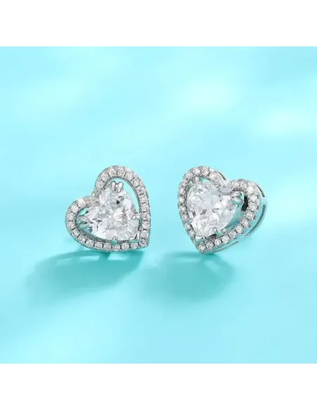 Náušnice La Diamantina Diamond Heart se zirkony