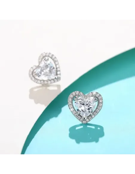 Náušnice La Diamantina Diamond Heart se zirkony