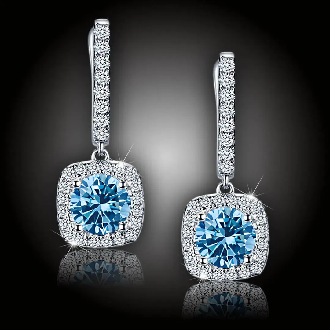Náušnice La Diamantina Diana Aquamarine s krystaly Swarovski® 2