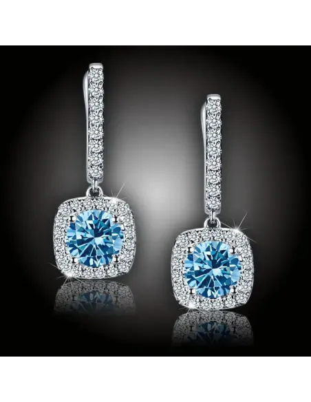 Náušnice La Diamantina Diana Aquamarine s krystaly Swarovski®