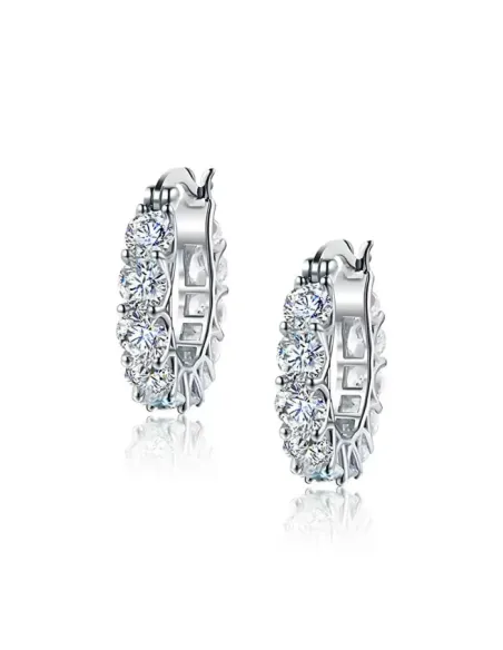 Zářivé kruhové náušnice Brillance Sandra se zirkony