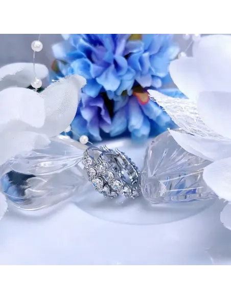 Zářivé kruhové náušnice Brillance Sandra se zirkony