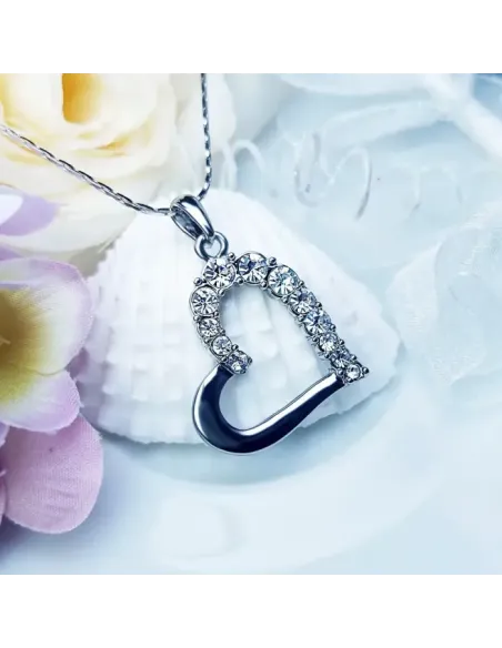 Náhrdelník Velké srdce s čirými krystaly Swarovski®