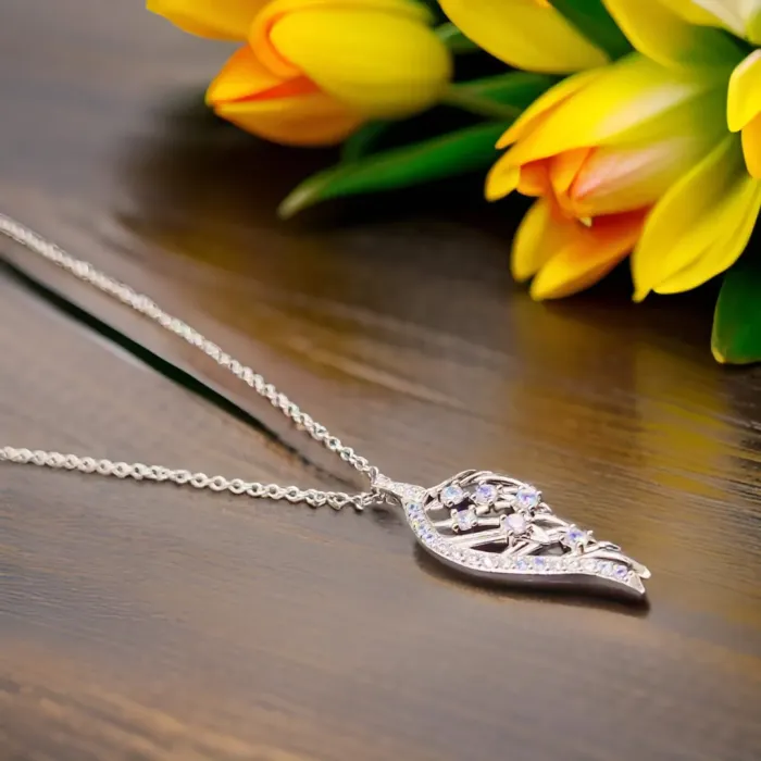 Náhrdelník Angel Wing se zirkony