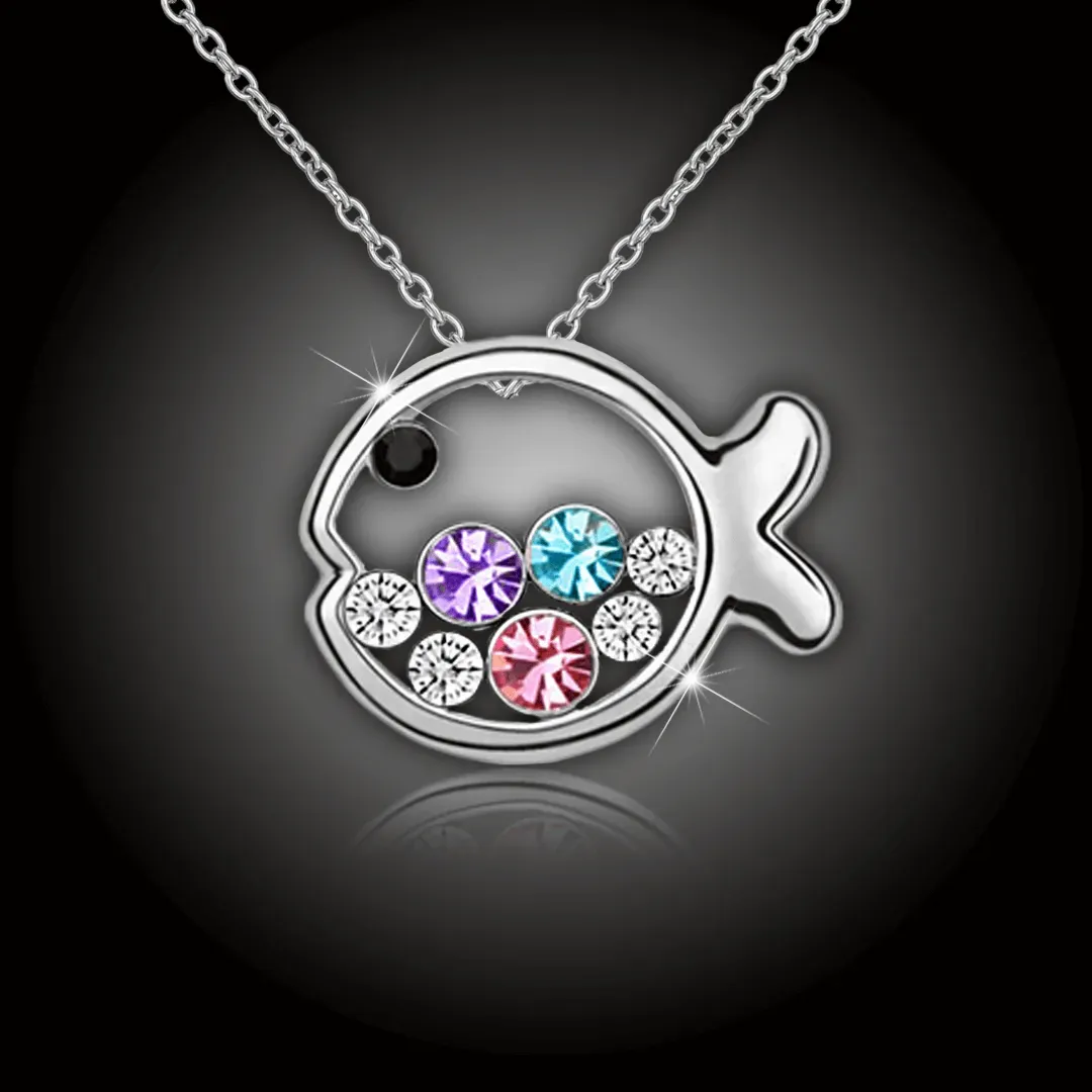 Náhrdelník Kouzelná rybka s barevnými krystaly Swarovski® 2
