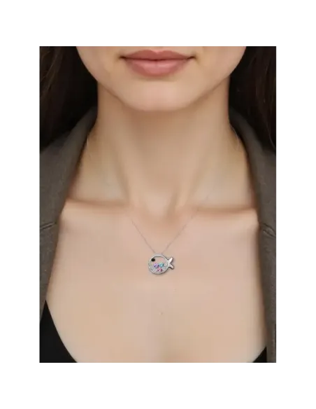Náhrdelník Kouzelná rybka s barevnými krystaly Swarovski®