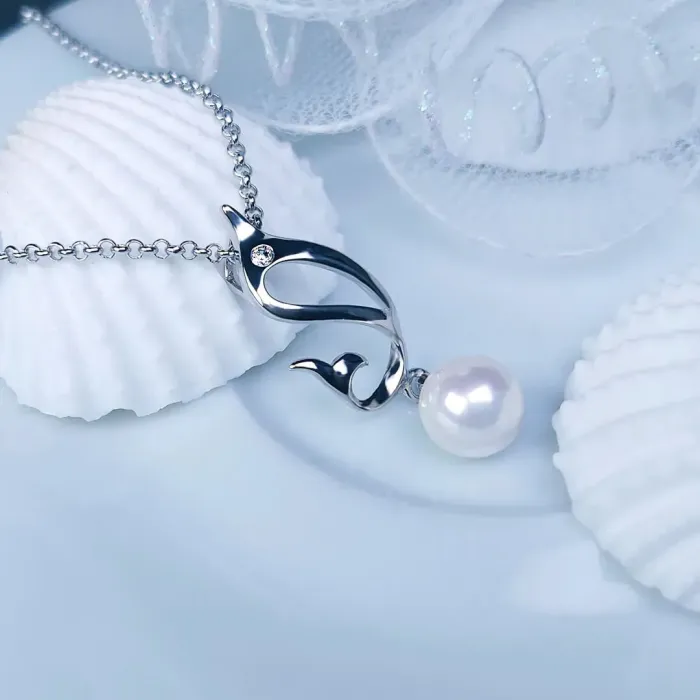 Perlový náhrdelník Pearl Dolphin White Pearl