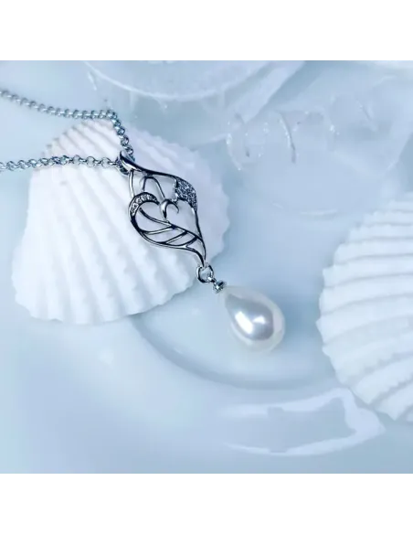 Perlový náhrdelník Elfie White Pearl