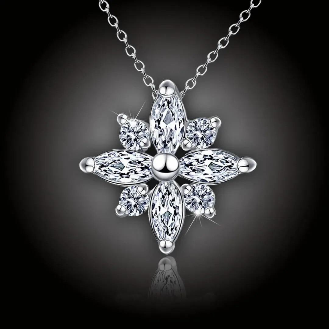 Náhrdelník Diamond Flower se zirkony 2