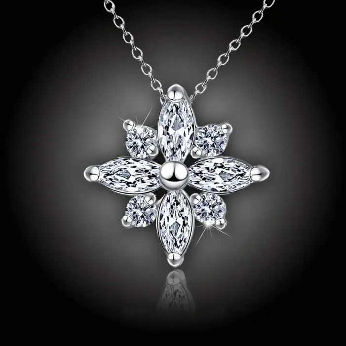 Náhrdelník Diamond Flower se zirkony