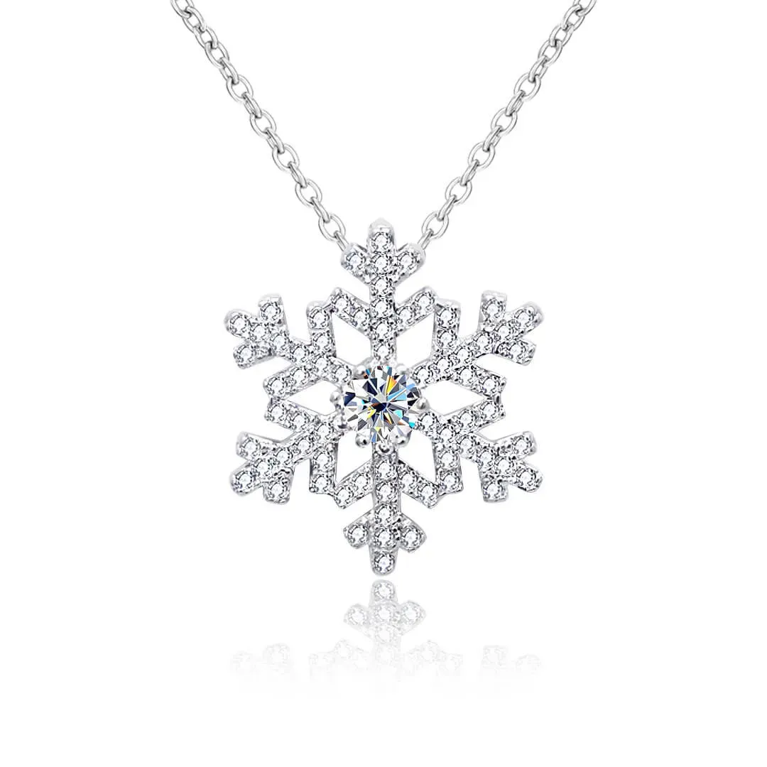 Náhrdelník Charming Crystal Snowflake se zirkony