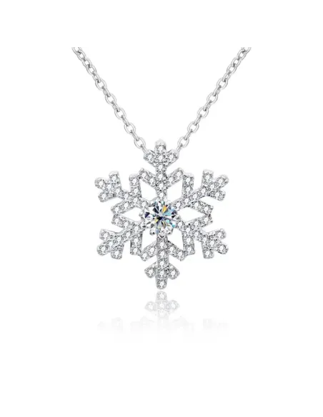 Náhrdelník Charming Crystal Snowflake se zirkony