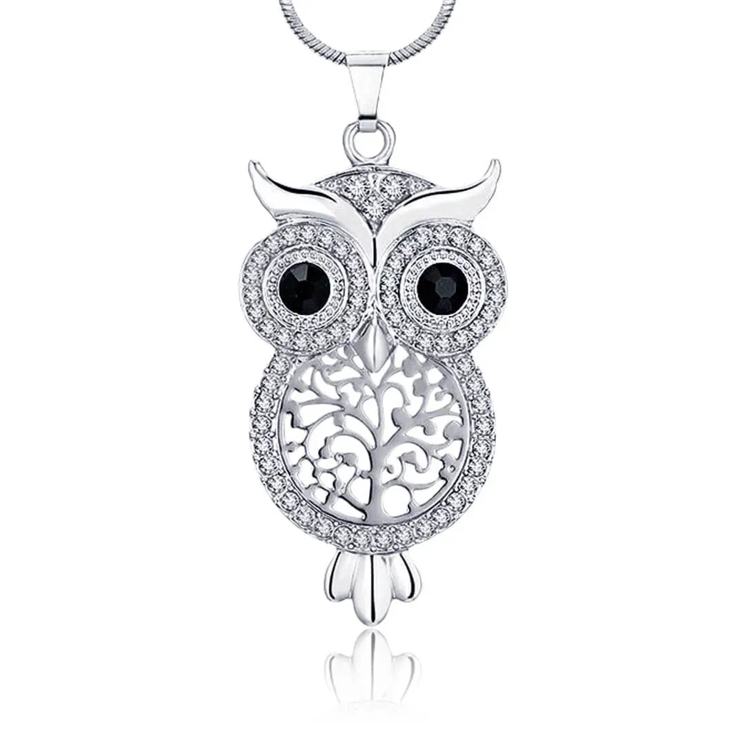 Náhrdelník Magická sova s krystaly Swarovski