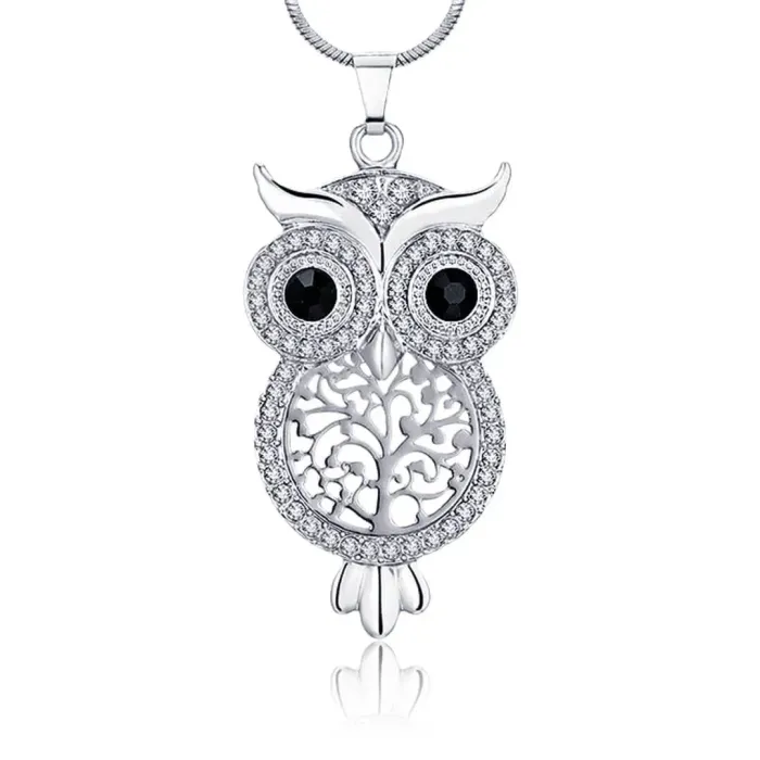 Náhrdelník Magická sova s krystaly Swarovski