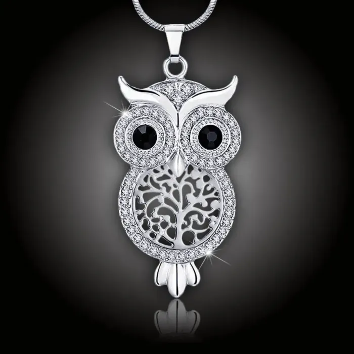 Náhrdelník Magická sova s krystaly Swarovski