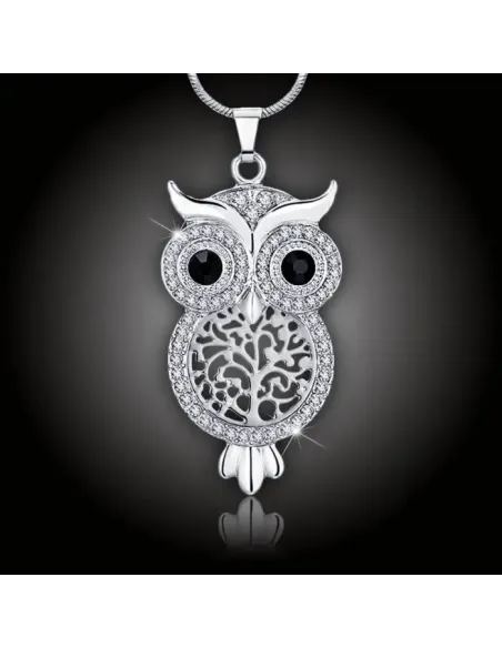 Náhrdelník Magická sova s krystaly Swarovski