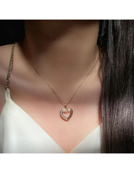 Romantický náhrdelník srdce Crystal Heart se zirkony