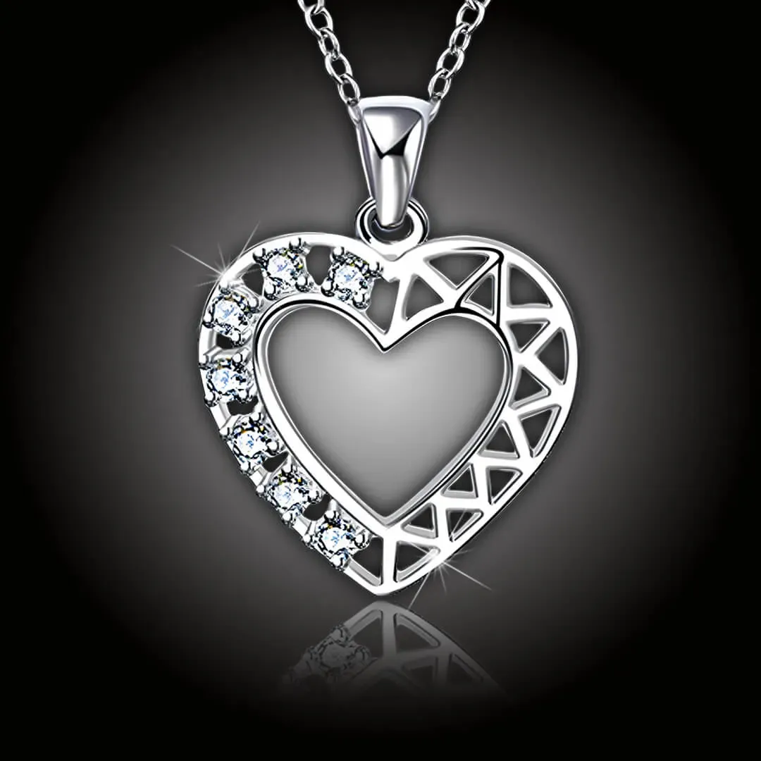 Romantický náhrdelník srdce Crystal Heart se zirkony 2