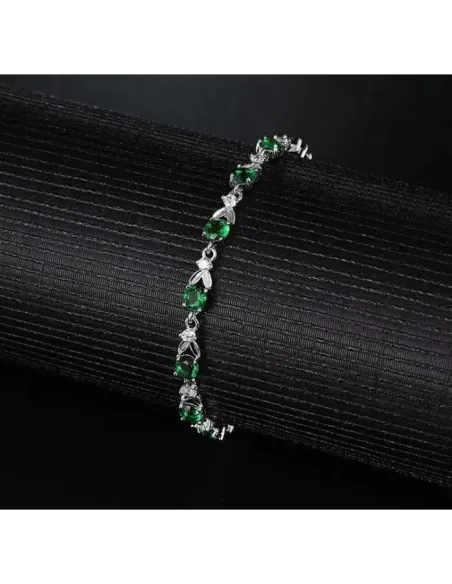 Elegantní náramek Adrianna Smaragd Green se zirkony