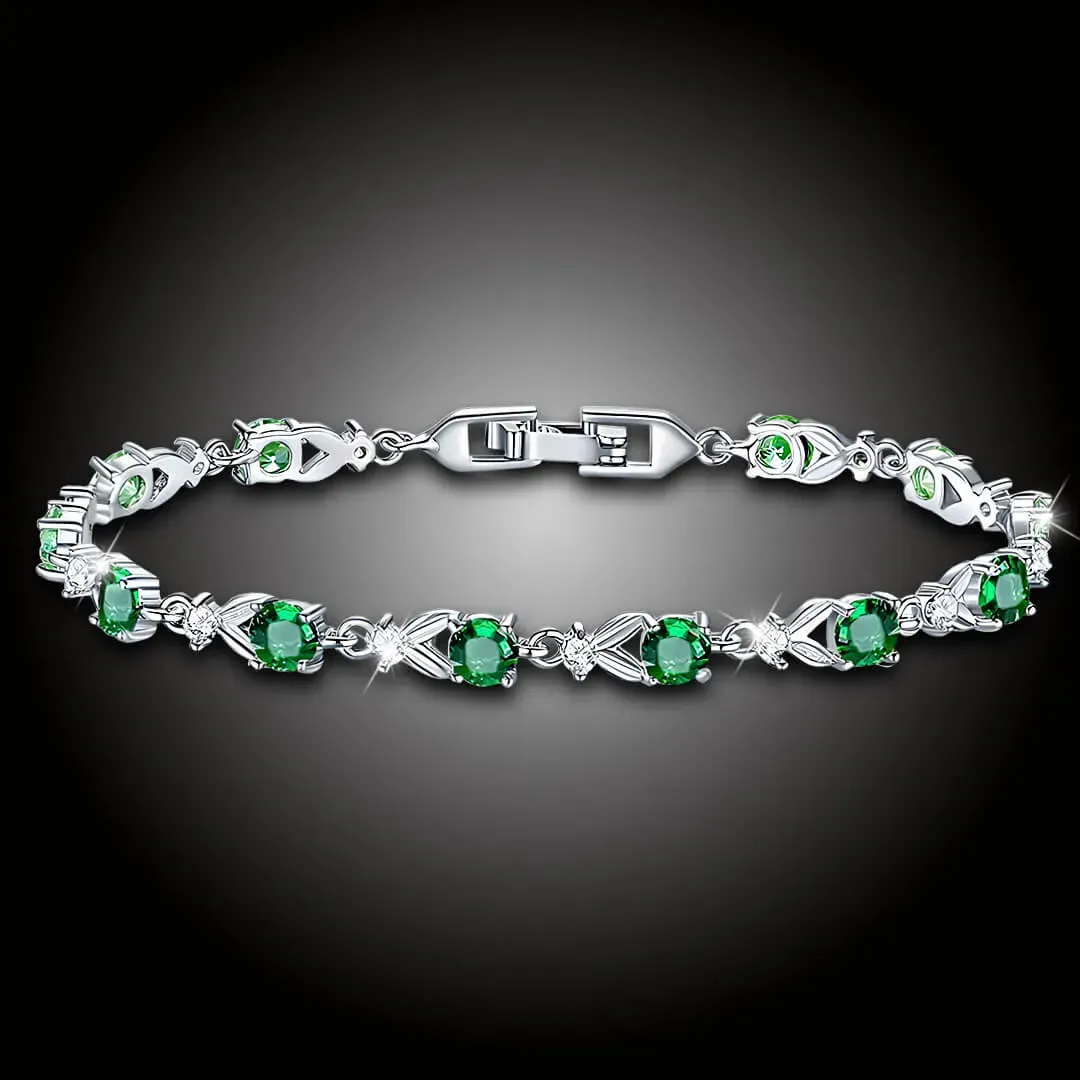 Elegantní náramek Adrianna Smaragd Green se zirkony 2
