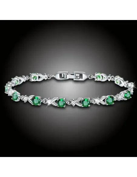 Elegantní náramek Adrianna Smaragd Green se zirkony