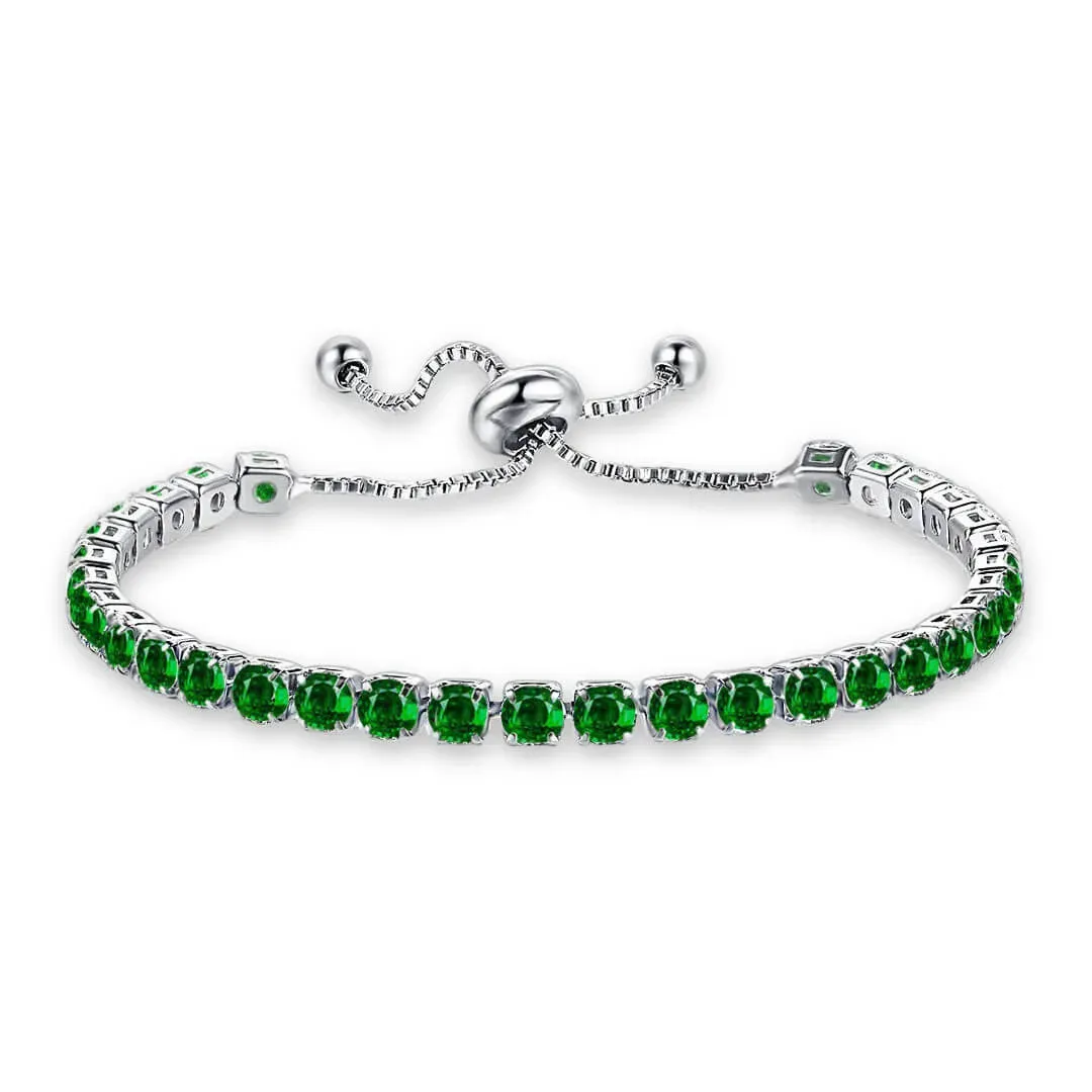 Náramek Virginia Smaragd Green s krystaly Swarovski®