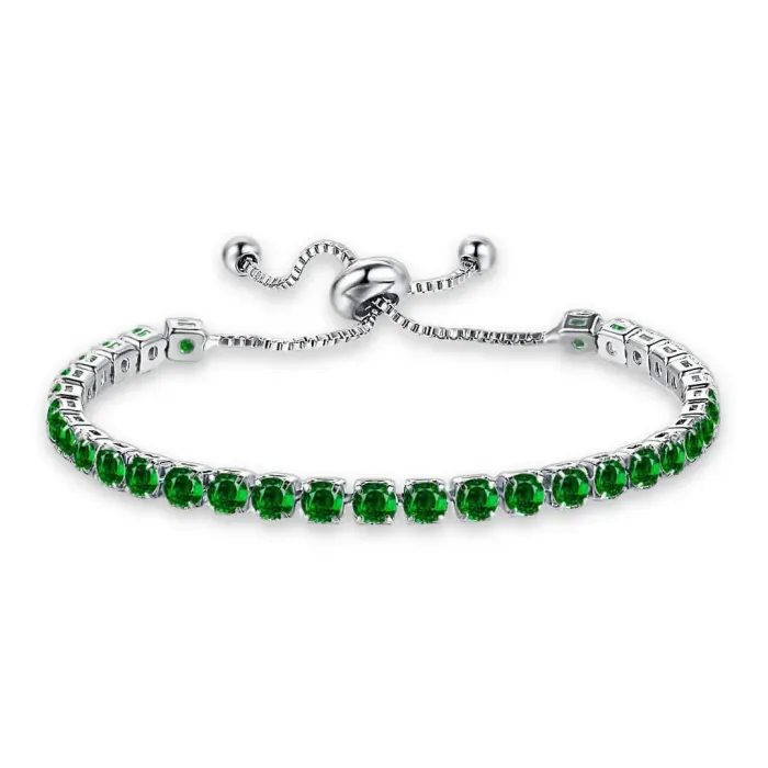 Náramek Virginia Smaragd Green s krystaly Swarovski®