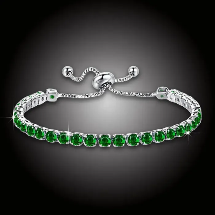 Náramek Virginia Smaragd Green s krystaly Swarovski®