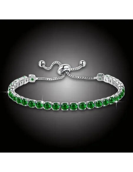 Náramek Virginia Smaragd Green s krystaly Swarovski®