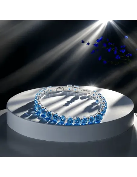 Náramek Clarissa Lake Blue s krystaly Swarovski®