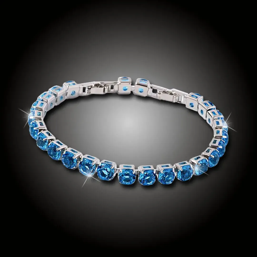 Náramek Clarissa Lake Blue s krystaly Swarovski® 2