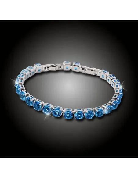 Náramek Clarissa Lake Blue s krystaly Swarovski®
