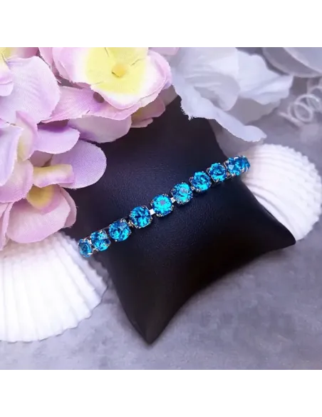 Náramek Clarissa Lake Blue s krystaly Swarovski®