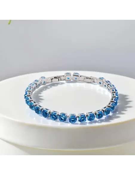 Náramek Clarissa Lake Blue s krystaly Swarovski®
